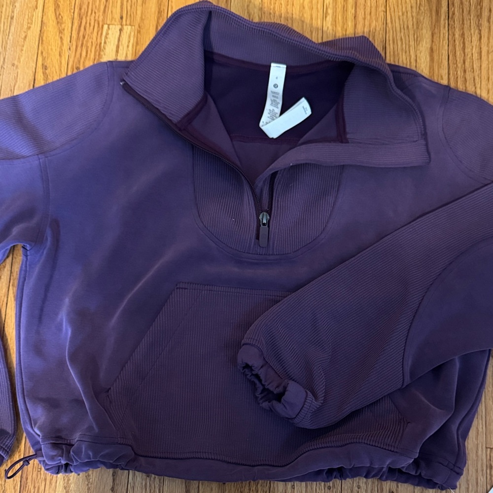 lululemon brushed softstreme ribbed half zip - Picture 4 of 4